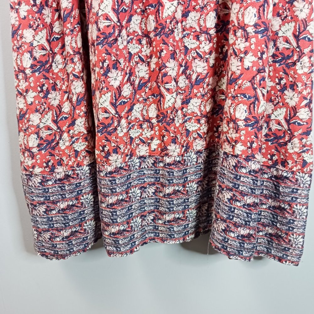 Lucky Brand Floral Dress Women's Size M Pink Midi Sleeveless Elastic Waist - Picture 4 of 8